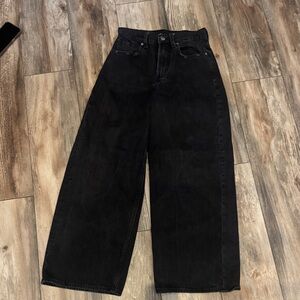 Old Navy Black Extra High-Rise Wide Leg Jeans
